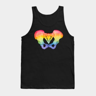 Rainbow Watercolor Pelvis (dark) Tank Top